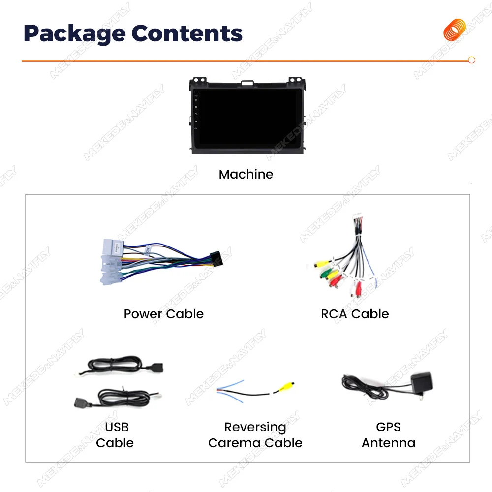 Android 14 For  Toyota Land Cruiser Prado 120 LC120 2004-2009 Car Radio Multimedia Player GPS Navigation Carplay Android Auto BT