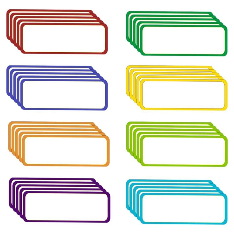 

40 Pcs Magnetic Dry Erase Labels Magnetic Name Tags Reusable Magnetic Label Stickers Magnets (3.2Inch X 1.2Inch)