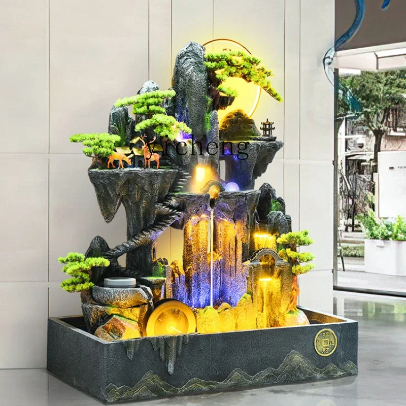 

Courtyard Artificial Mountain and Fountain Balcony Fish Pond Landscape Floor Water Landscape Furnishing Articles Water Curtain