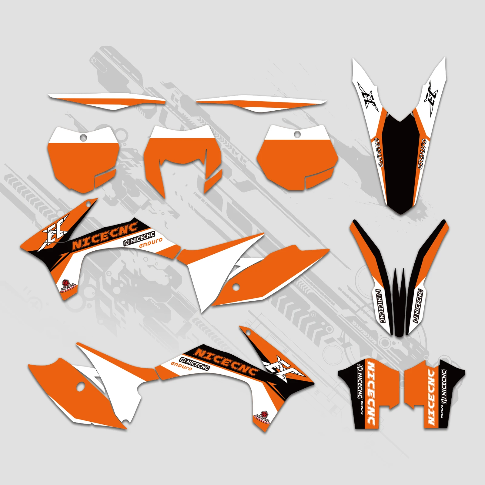 Für KTM EXC 300 EXC 250 EXC 150 EXCF 350 EXC 450 2012-2013 XC 250 300 2011 Motocross Grafik Hintergrund Aufkleber Aufkleber Anpassen – Detail 5