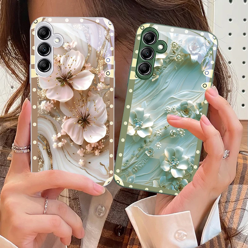 Elegant Pink Floral Glass Phone Case