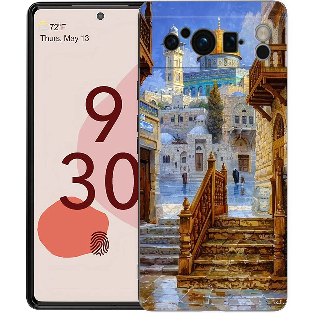Explore Jerusalem: Shockproof TPU Black Phone Case - Soft & Durable Cover