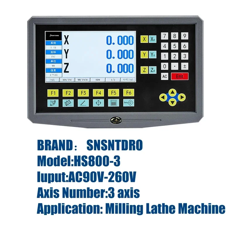 LCD DRO YH800-3 3축 디지털 디스플레이 19개 언어 지원 TTL AC110V/220V 밀링 보링 머신 EDM 리니어 스케일 인코더