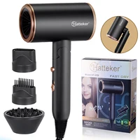 Sèche-cheveux pliable Hatteker 3200W EU, électrique, haute puissance, pour usage domestique, avec 2 réglages de température et ions négatifs pour le soin des cheveux 1