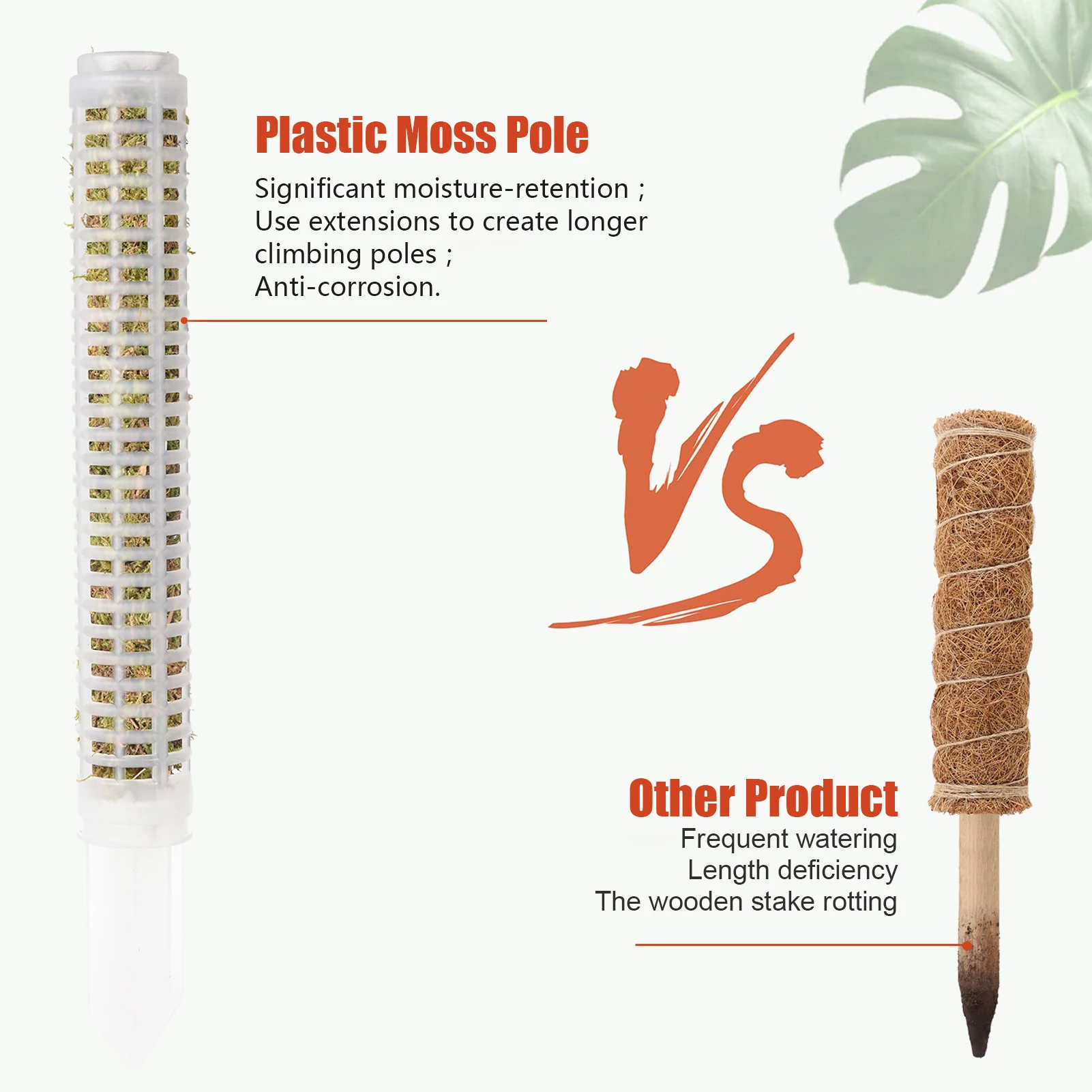 Jardinière,Poteau de plantes grimpantes en pot,bâtons de mousse