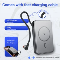 ACEFAST 10000mAh 22.5W Magnetic Wireless Fast Charging Power Bank For iPhone 17 16 Pro Max Built with Holder USB C Cable Battery 2