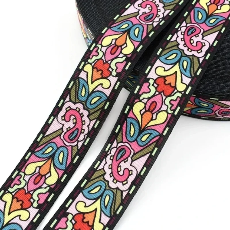 2 Meters Colorful Webbing Strap Purse Strap Ribbon Bag Straps Key Fob Luggage Belt Strap Rope Dog Pet Collar Accessories