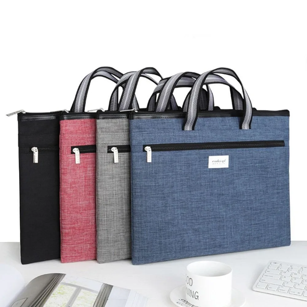 

Double Layer Zipper A4 File Folders New Handed Bags Business Briefcase File Organizers Portable Documents Bags