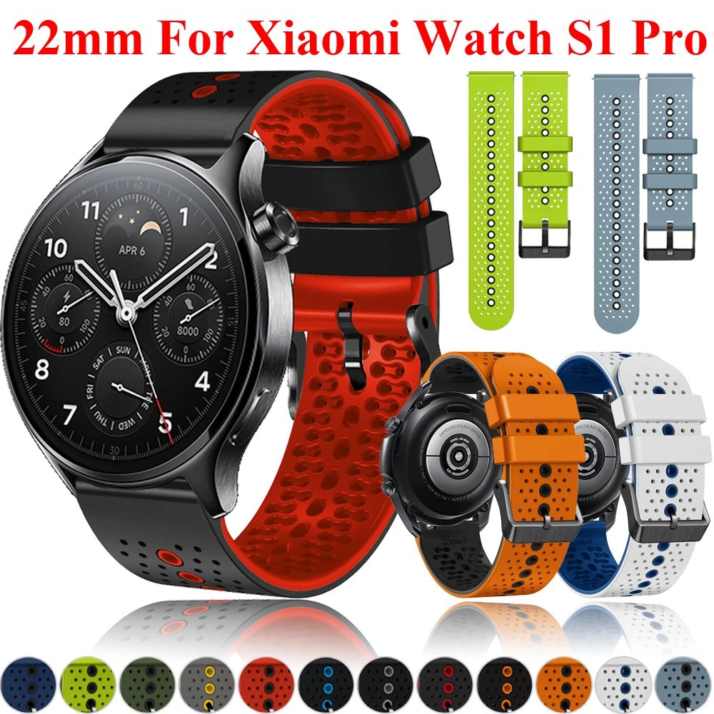 Smart Watch In Silicone Bamd 22Mm Per Xiaomi Watch S1 Pro/Mi Watch Color 2 Watch Strap Mi Watch S1 Wristband Bracciale Accessori