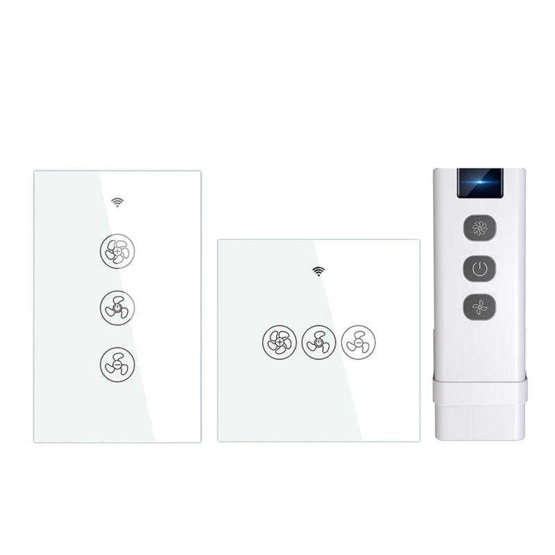 

WiFi RF433 Smart Ceiling Fan Switch Smart Life/Tuya App control Wireless Remote Control Works with Alexa and