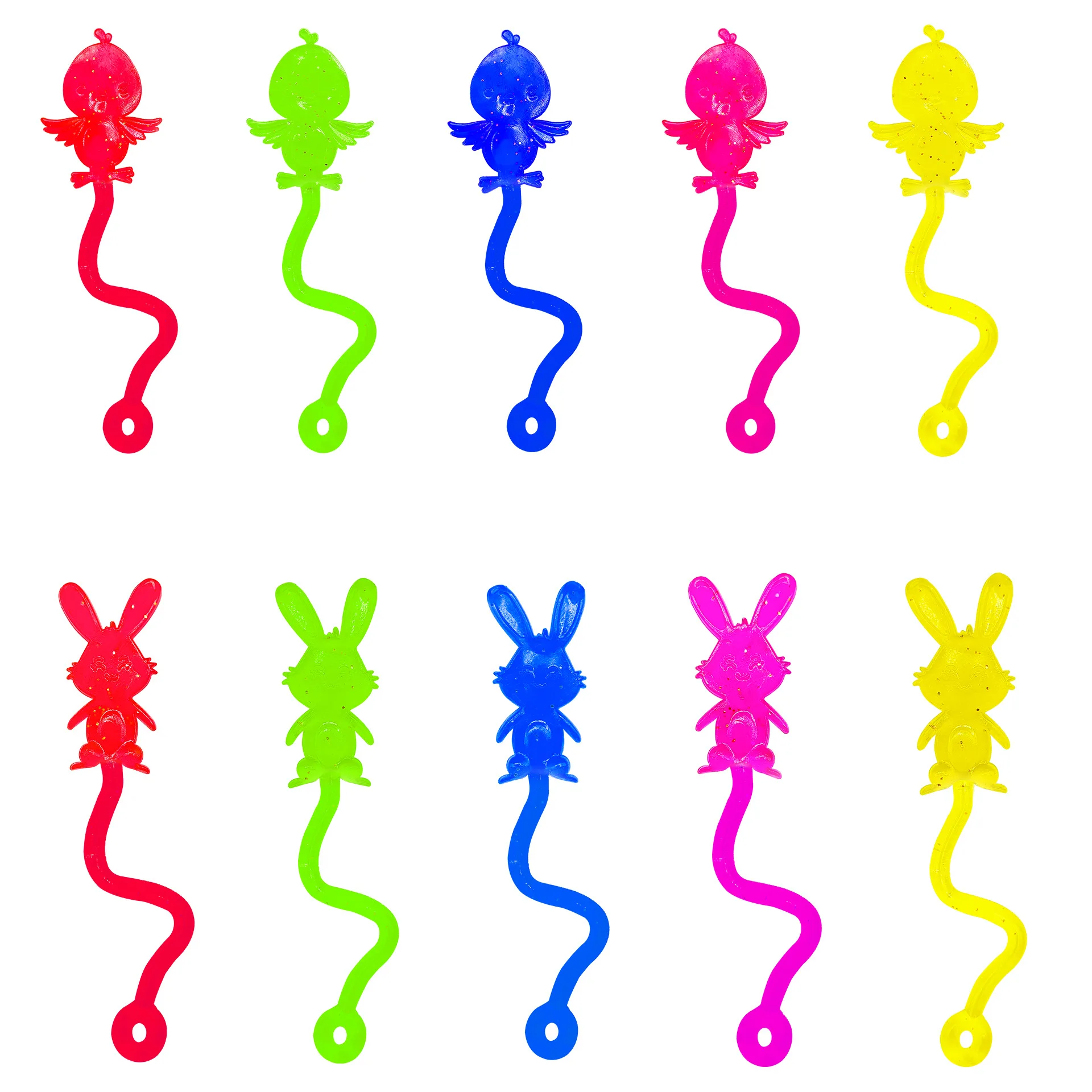 5-20Pcs Happy Easter Sticky Hands Toy Palm Elastic Sticky Squishy Slap Palm Toy Kawaii Rabbits Chicken Hands Party Favor fidget toys anti stress toy decompression toy squishy toys sensory toys release pressure toy stress relieving toy