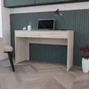 Computer Desk Aberdeen, Two Drawers, Designed with Black, Smokey Oak or Light Gray Manufactured Wood FinishComputer Desks 1