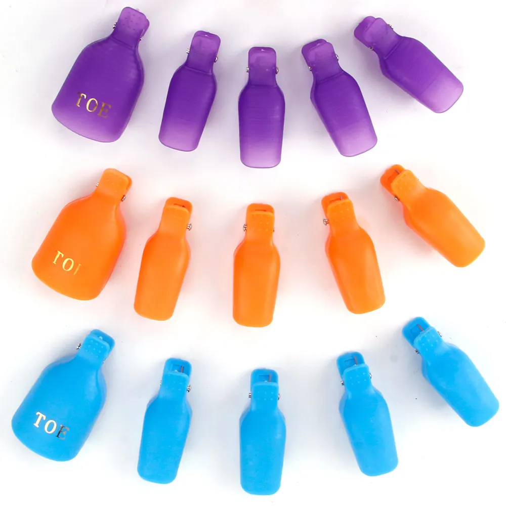 Foot Toe Soak Off Cap Set Colorful Plastic Clip UV Gel Polish Remover Wrap Manicure Nail Art Tool Kit 5 Pcs nail polish remover,nail gel remover,nail polish remover wraps