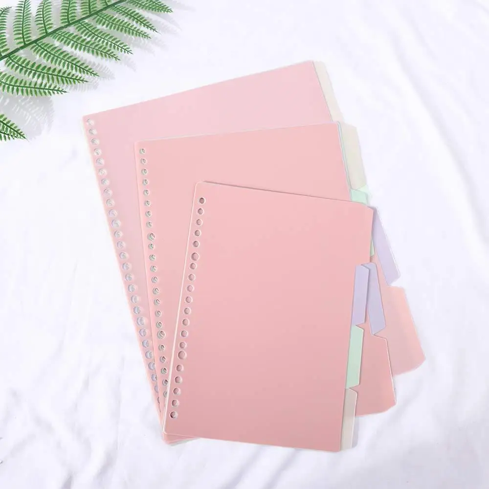 

4Pcs B5 A5 A4 Binder Index Dividers Index Page for Loose-leaf Notebook Scrapbook Stationery School Office Supplies PP Index Page