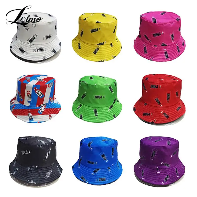 

Letter Print Bucket Hat Panama Fisherman Hats Men Women PRIME Printing Harajuku Summer Outdoor Hip Hop Bob Cap Gorras