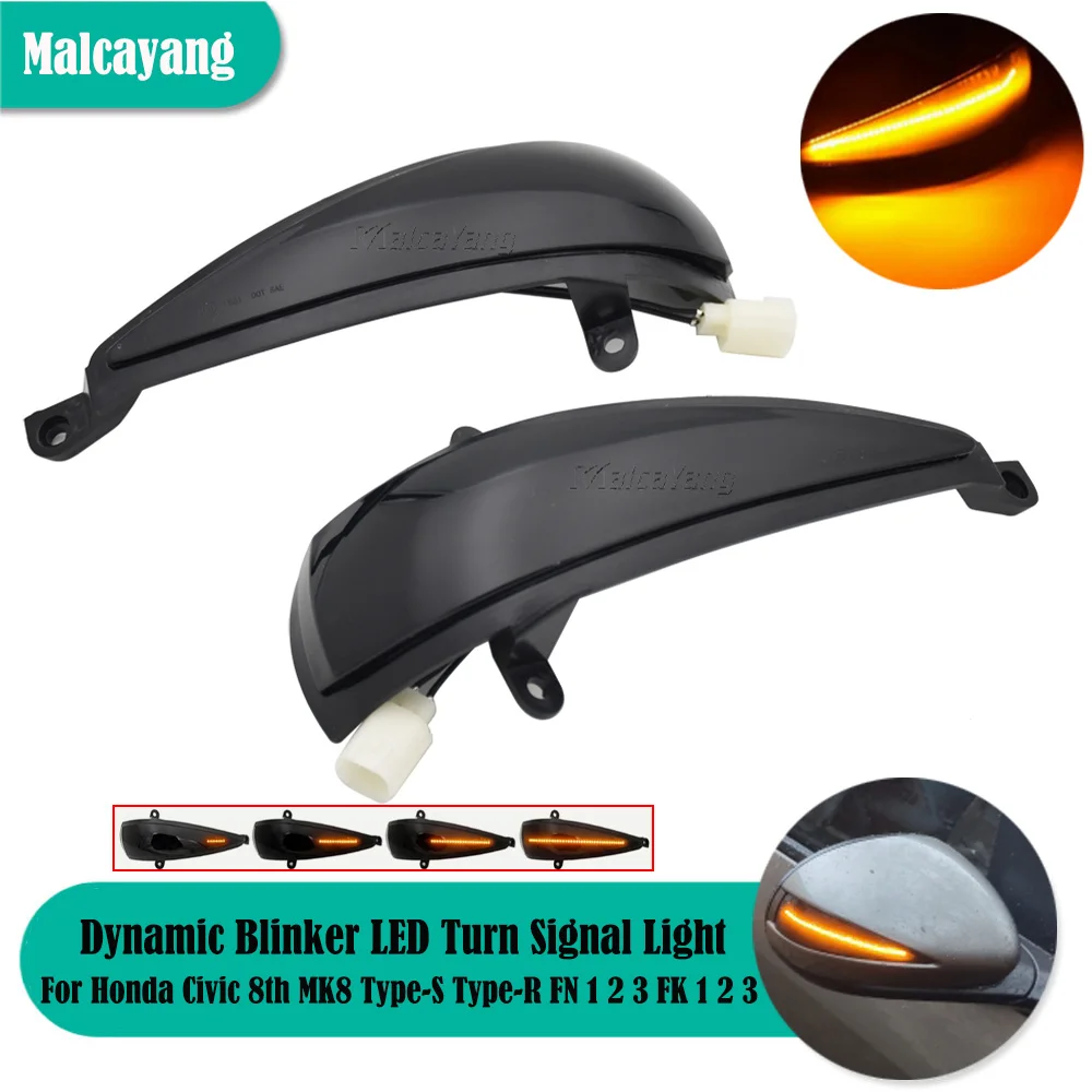 Car Stying Per Honda Civic 8Th Mk8 Type-S Type-R Fn 1 2 3 Fk 1 2 3 Indicatore Di Direzione Dinamico Led Specchietto Retrovisore Lampada Lampeggiante