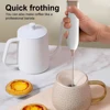 Milk Frother Handkeld Electric Foam Maker Battery Operated Stainless Steel Whisk Drink Mixer for Latte Cappuccino Hot Chocolate 5