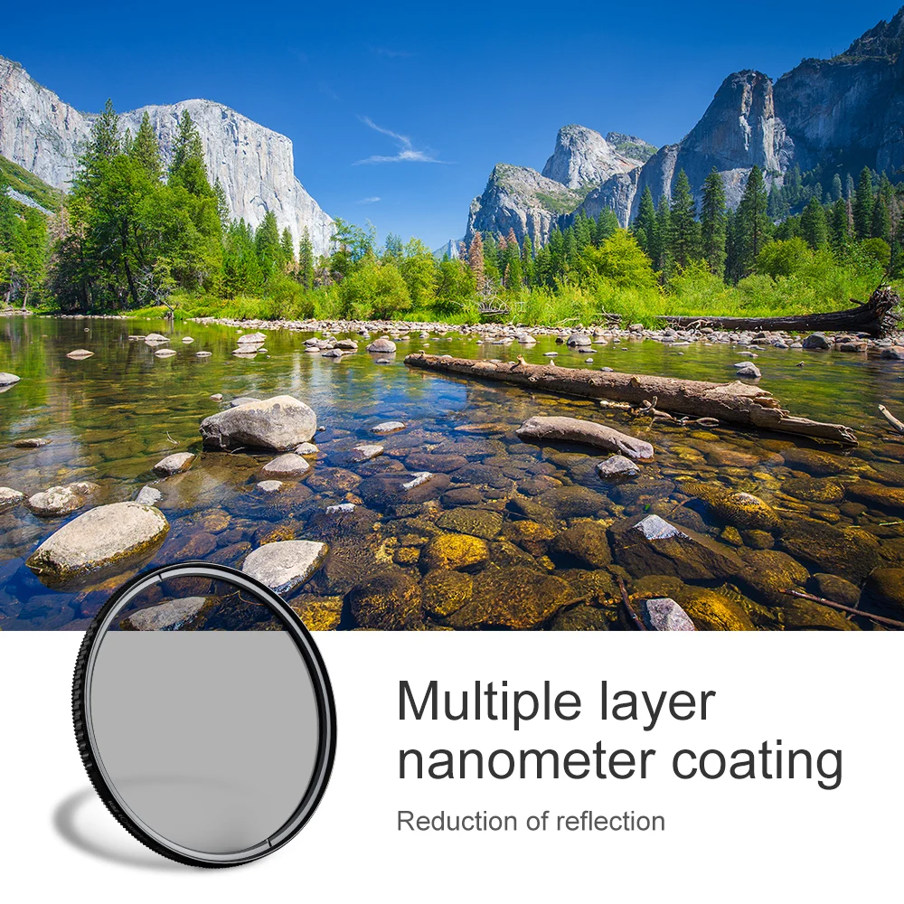 K&F Concept CPL Filter Camera Lens 49mm 55mm 58mm 67mm 77MM Ultra Slim Optics Multi Coated Circular Polarizer Polarized Filter