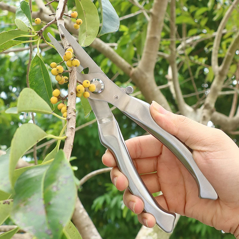 Effort-saving Rebound Pruning Shears All-steel Elbow Thick Branch Fruit Branch Shears Garden Flower Bonsai Pruning Tool 6