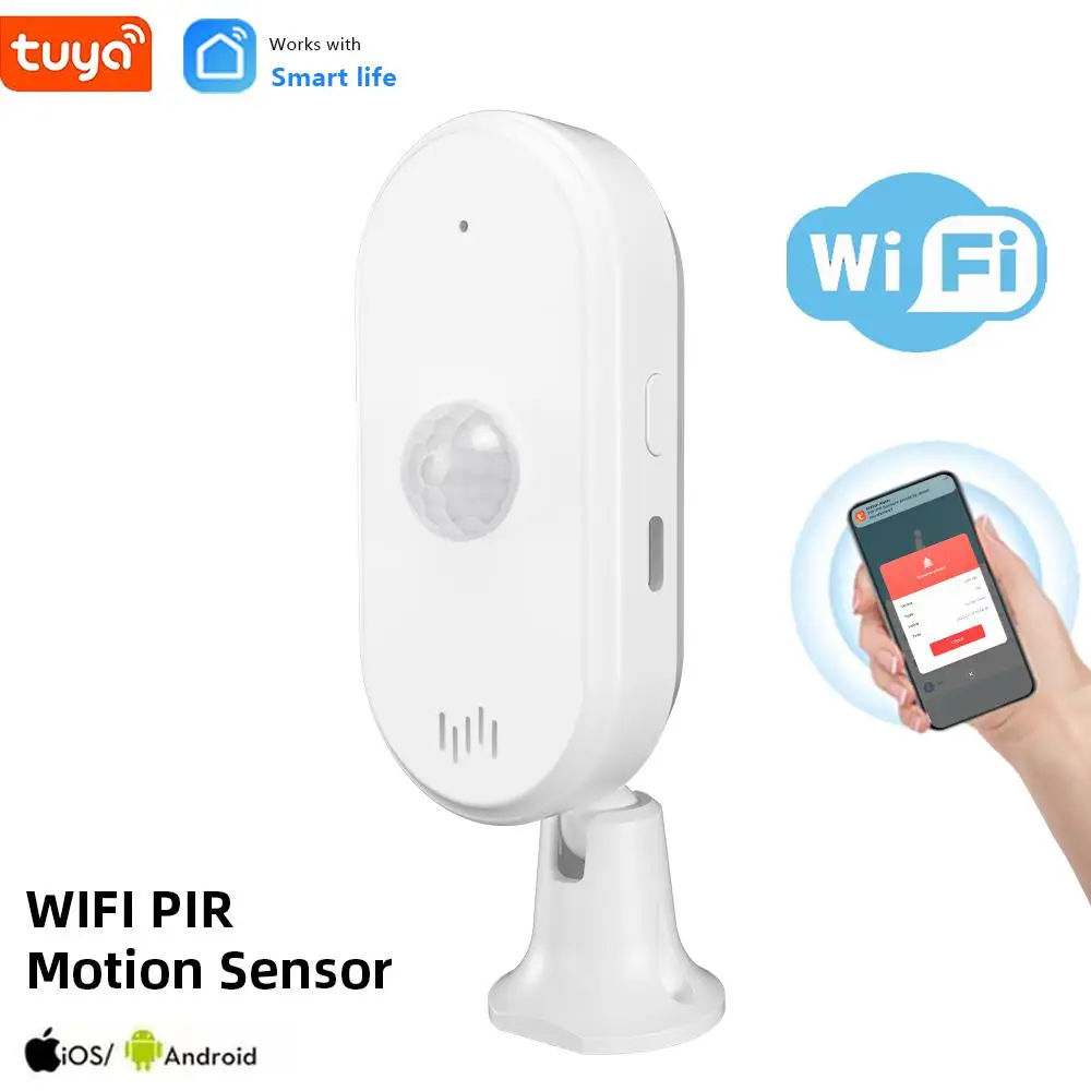 Tuya Wifi Pir Sensore Di Movimento Protezione Di Sicurezza Sensore Di Allarme Smart Life App Monitor Remoto Funziona Con Alexa Google Home