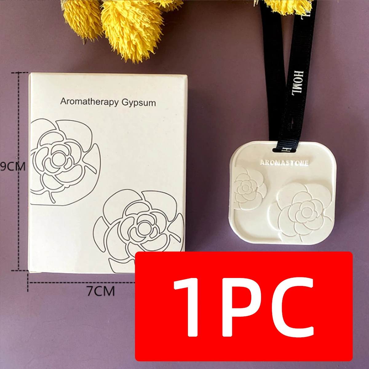 1/3/5 قطعة أقراص الجبس المعطرة الوردية للاستخدام ا...