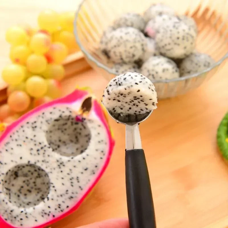 Double Ended Headed Fruit Icecream Ball Spoon Melon Baller Waterlemon Scoop Melon Digger Party Supply Kitchen Accessories 2025