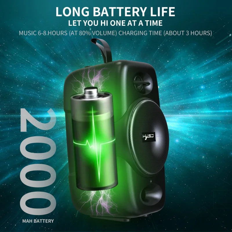

Mobile Bluetooth 5.0 Stereo Desktop Wireless Speaker Built-in 2000Ma Support TWS