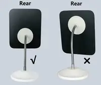 กระจกแต่งหน้าคอห่านยืดหยุ่นปรับได้หมุนได้ ° 360ได้กระจกแต่งหน้าแบบพกพากระจกเงาโต๊ะเครื่องแป้งฝักบัวอาบน้ำกระจกเครื่องสำอางที่โกนหนวด 3