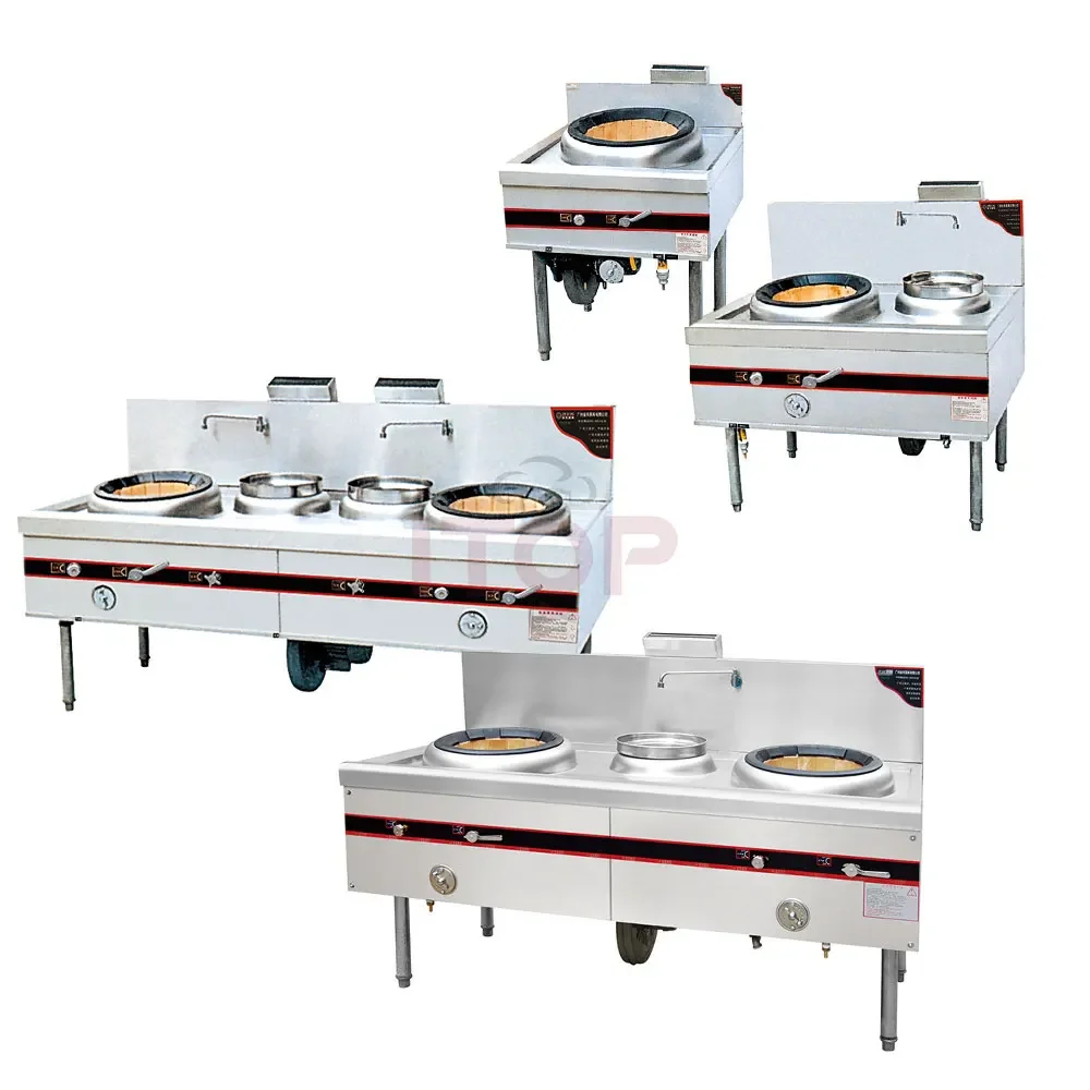 Cantonese Style Gas Wok Single Burner And Warmer Single Fried Temperature Stove Cast Iron Gas Stove Wok Burner