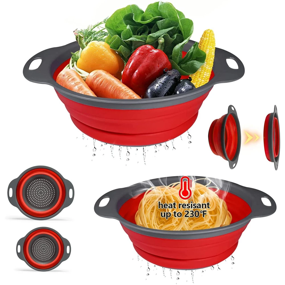 Silicone Folding Drainer Colander Collapsible Collapsible Strainer