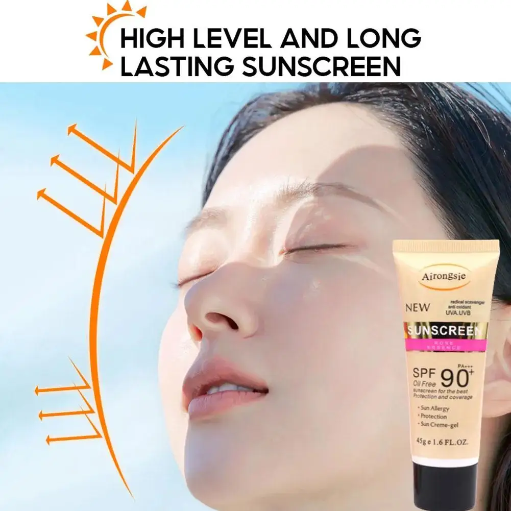 Фото Солнцезащитный крем SPF60 +/SPF90 + с высоким увеличением, омолаживающий, освежающий, увлажняющий, изолирующий, УФ-защитный крем для лица и тела №2