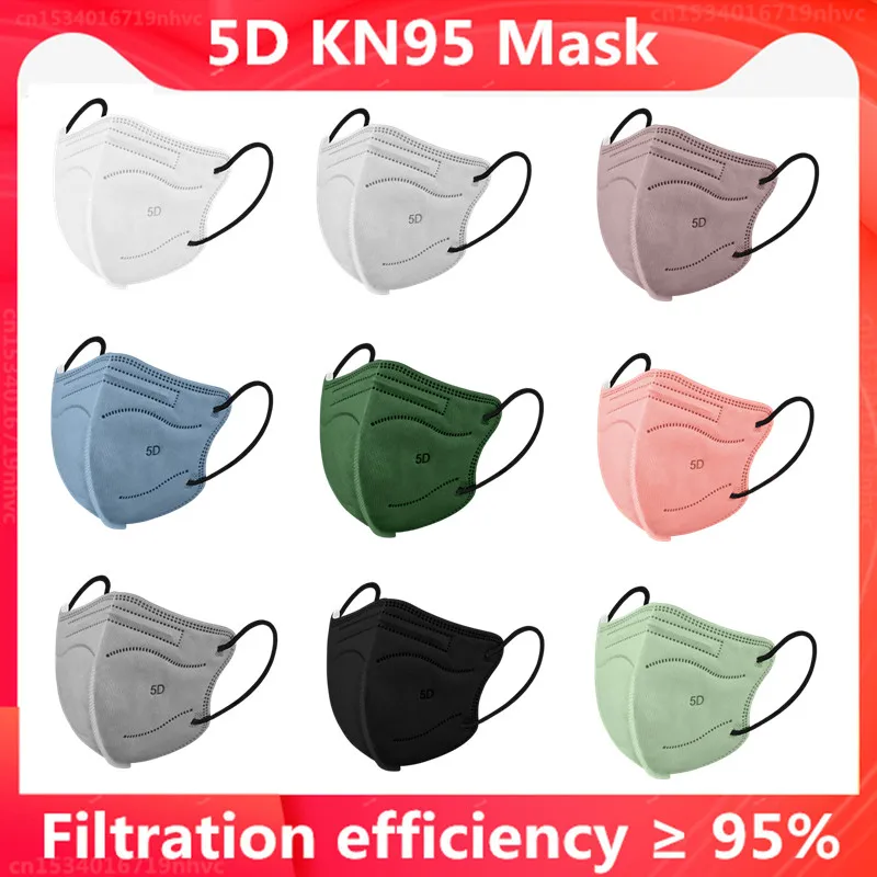 5D KN95 маска ffp2 маски черные mascarillas fpp2 españa 5 слоев для лица FFP2 ffp2mask защита FFP3 |