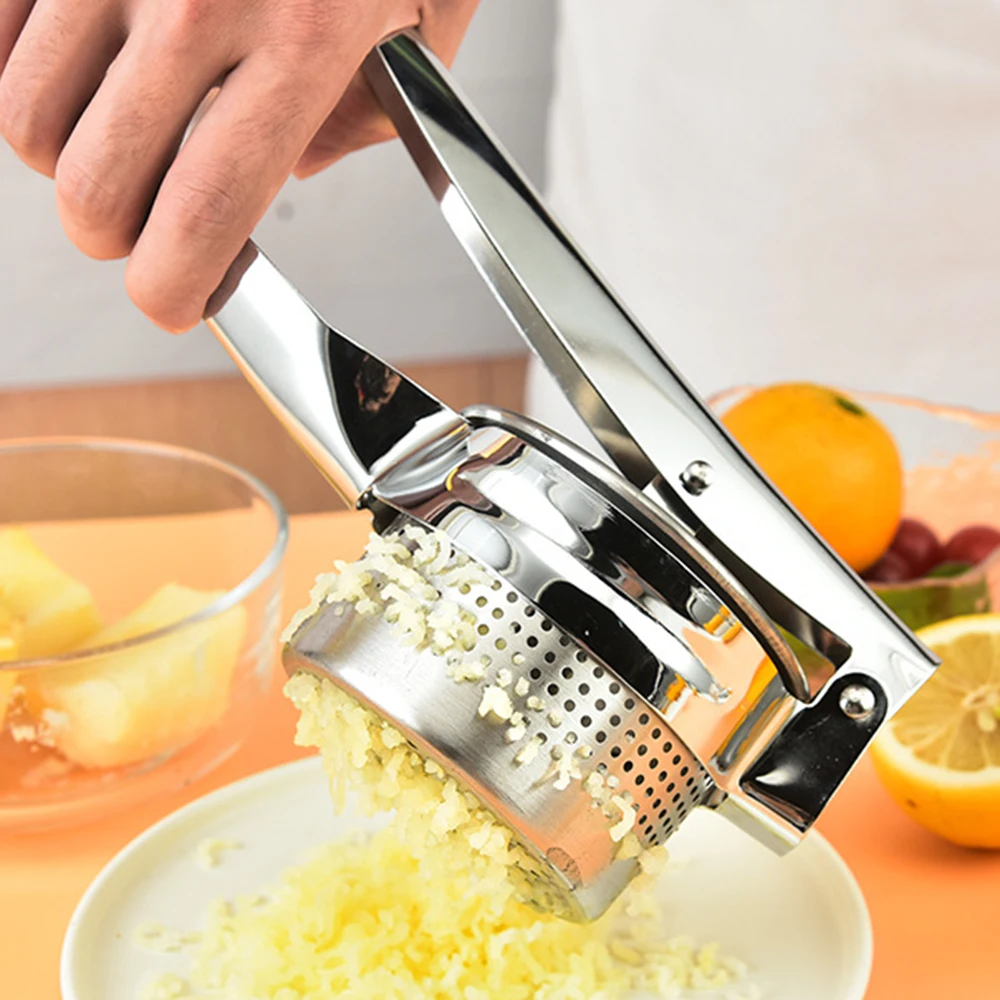 Masher Ricer Press Mashed Potatoes Stainless Steel Crushing Puree Fruit Vegetable SqueezerJuicer Press Maker Kitchen Tools