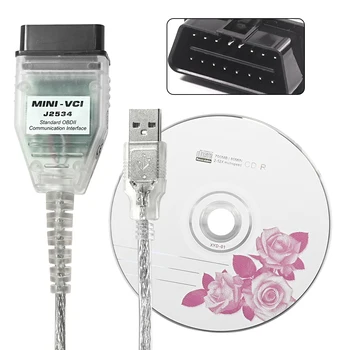 La più recente interfaccia V18.00.008 MINI VCI per Toyota TIS Techstream J2534 OBD2 OBDII Strumento diagnostico Scanner per auto per Toyota