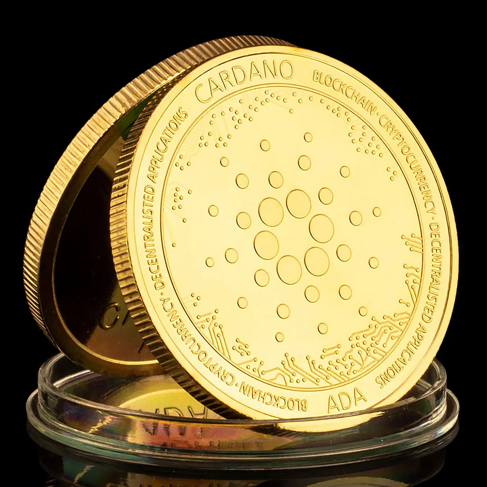 Gold Plated Ada Cardano Collectible Cryptocurrency Coin Art Gift