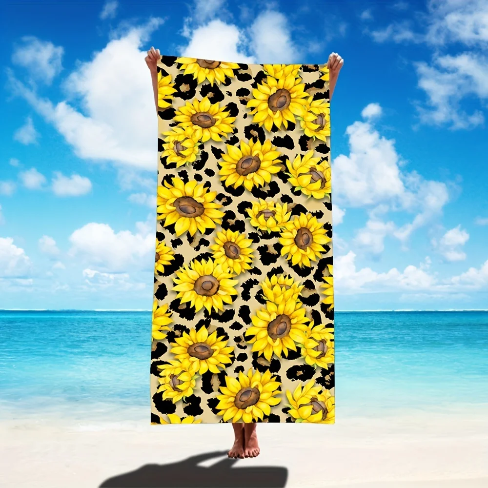 

Sunflower Sandproof Beach Towels Vacation Beach Accessories Fast Dry Beach Accessories For Travel Swim Pool Party Yoga Camping