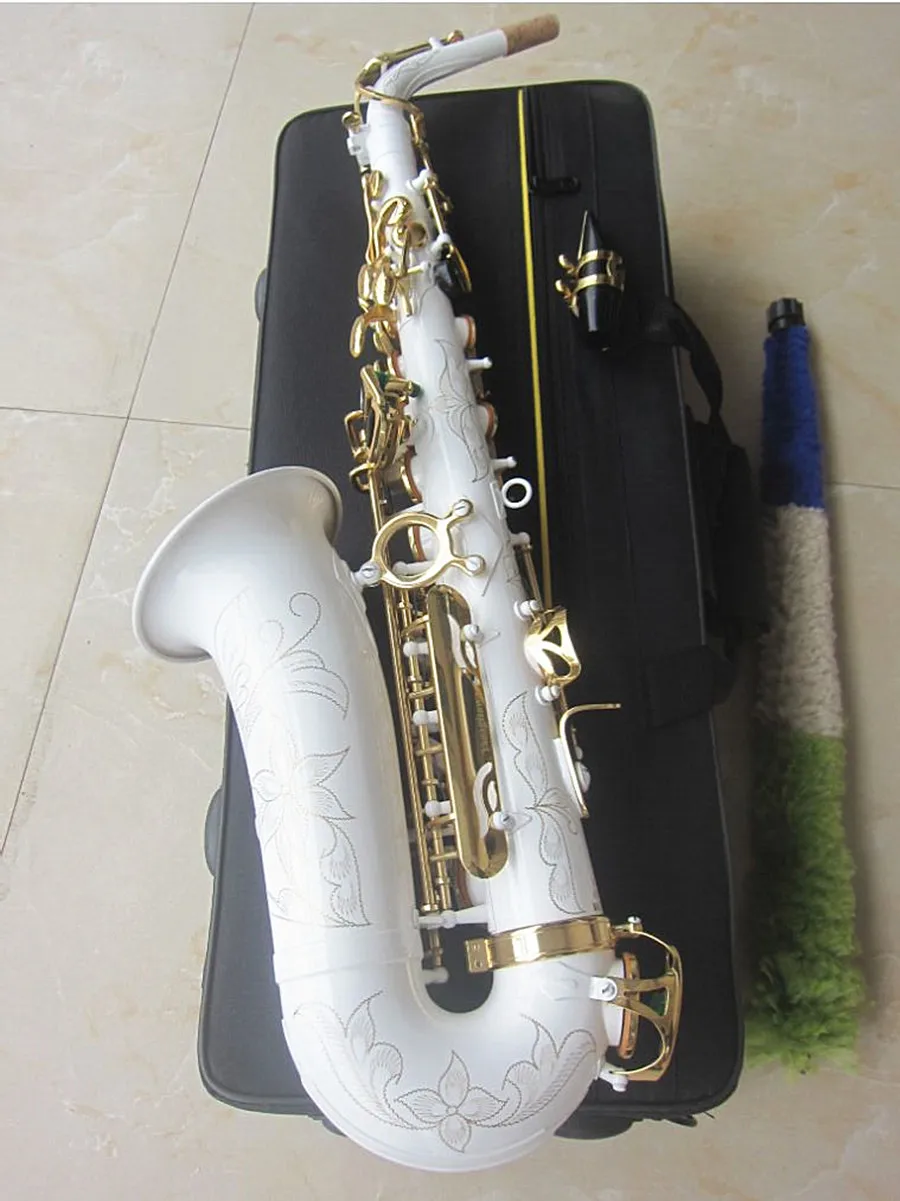 Best Quality Yanagis White Alto Saxophone A-992 Japan Brand Gold Key Sax E-Flat Music Instrument With Mouthpiece Professional