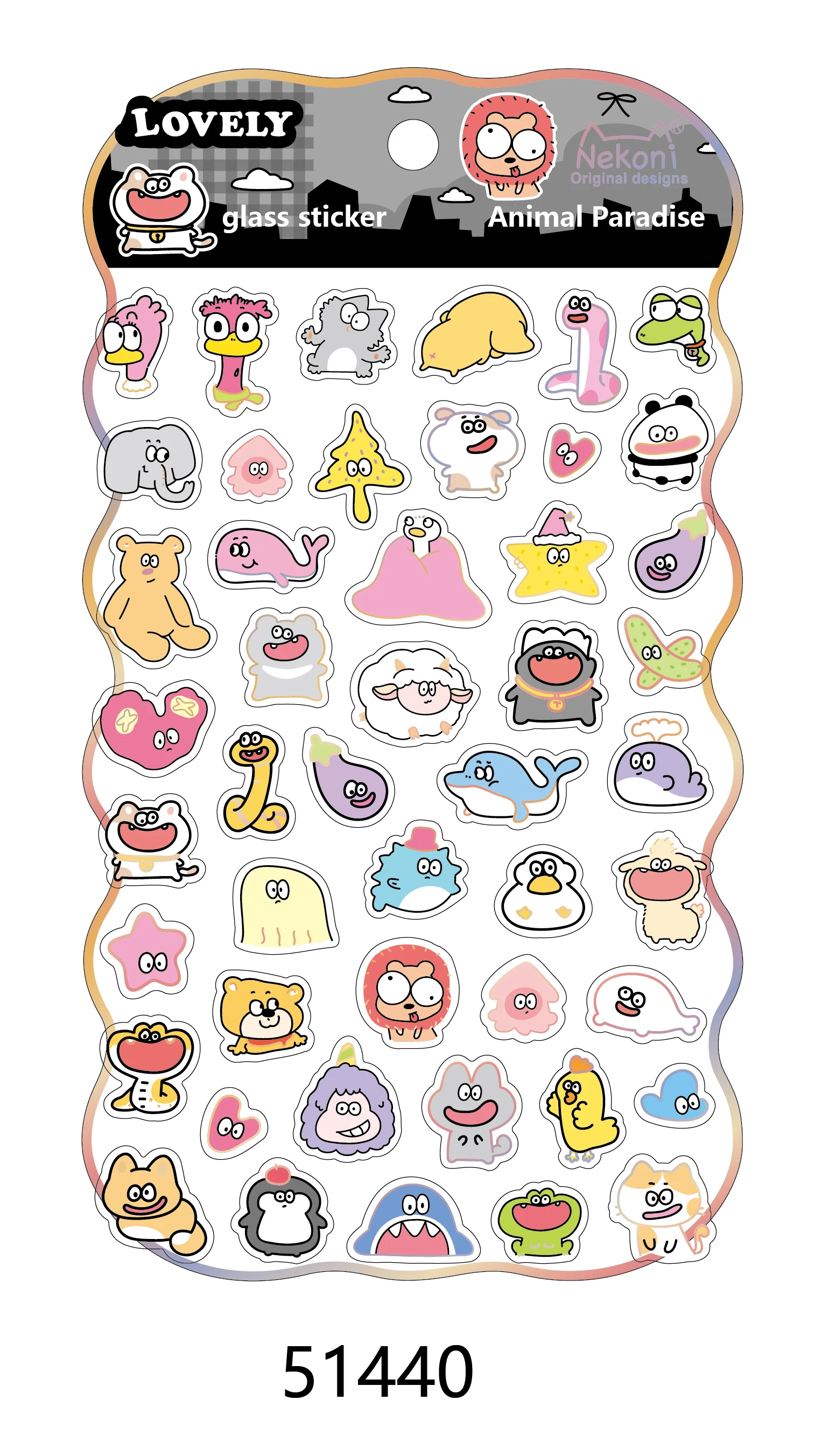 Charming Laser Glass Stickers for Scrapbooking & Journals