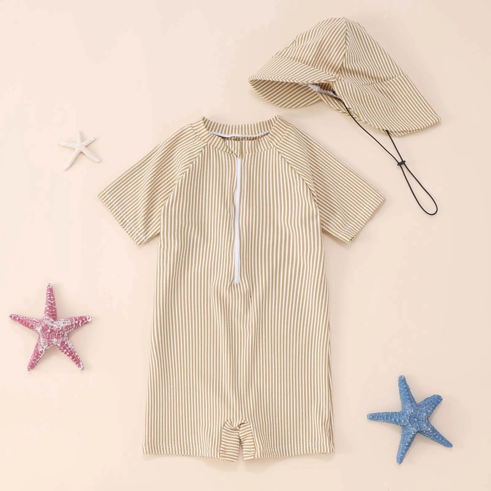 Infant Boy Swimwear, With Hat 5