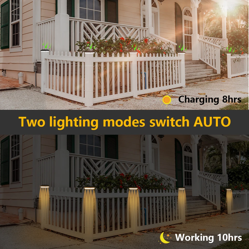 Solar Pillar Light Post Caps Lights Waterproof Fence Post Lamp Outdoor For  Garden Wooden Posts Lawn Camping Decor - AliExpress, image size:960x960