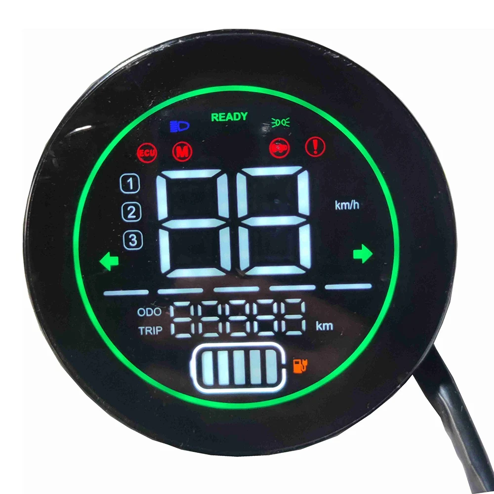 전기 자전거 속도계 스쿠터 대시 보드 표시기, 납산 배터리, LED 계기 디스플레이, 48V, 60V, 72V