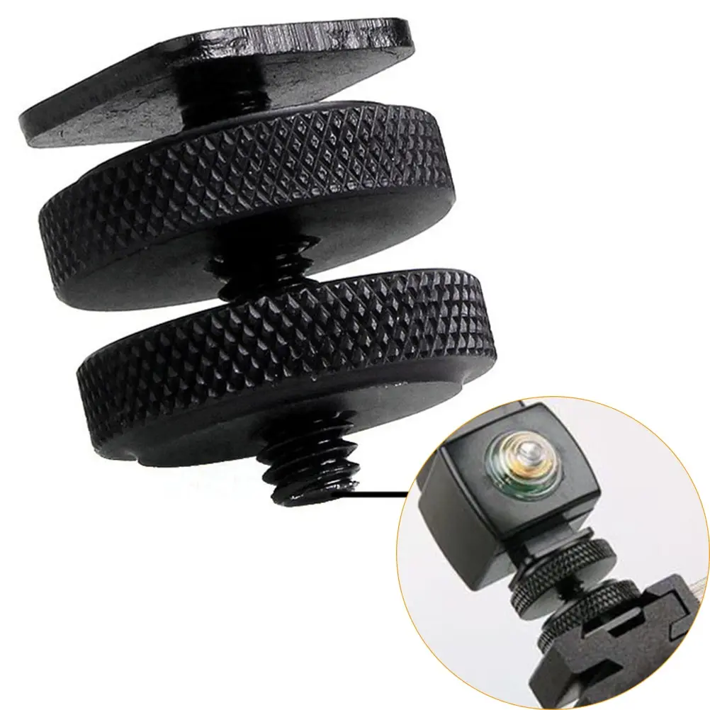Description Picture 6 of itemProfessional 1/4" Dual Nuts Tripod Mount Screw to Flash Camera Hot Shoe Adapter Tripod & Accessories P25 0.3
