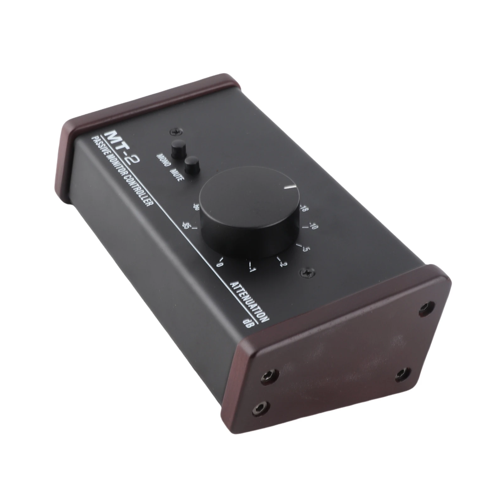 패시브 모니터 컨트롤러 XLR 및 3.5mm 인터페이스 대형 볼륨 노브 음소거 제어 기능이 있는 패시브 스테레오 볼륨 컨트롤러