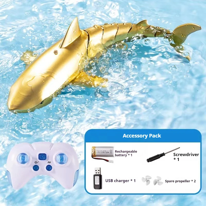Remote Control Shark Spray Light Whale 2.4g Remote Control Boat Electric Kids Pool Beach Bath Boys Adults Toy Xmas Gift Surprise 6