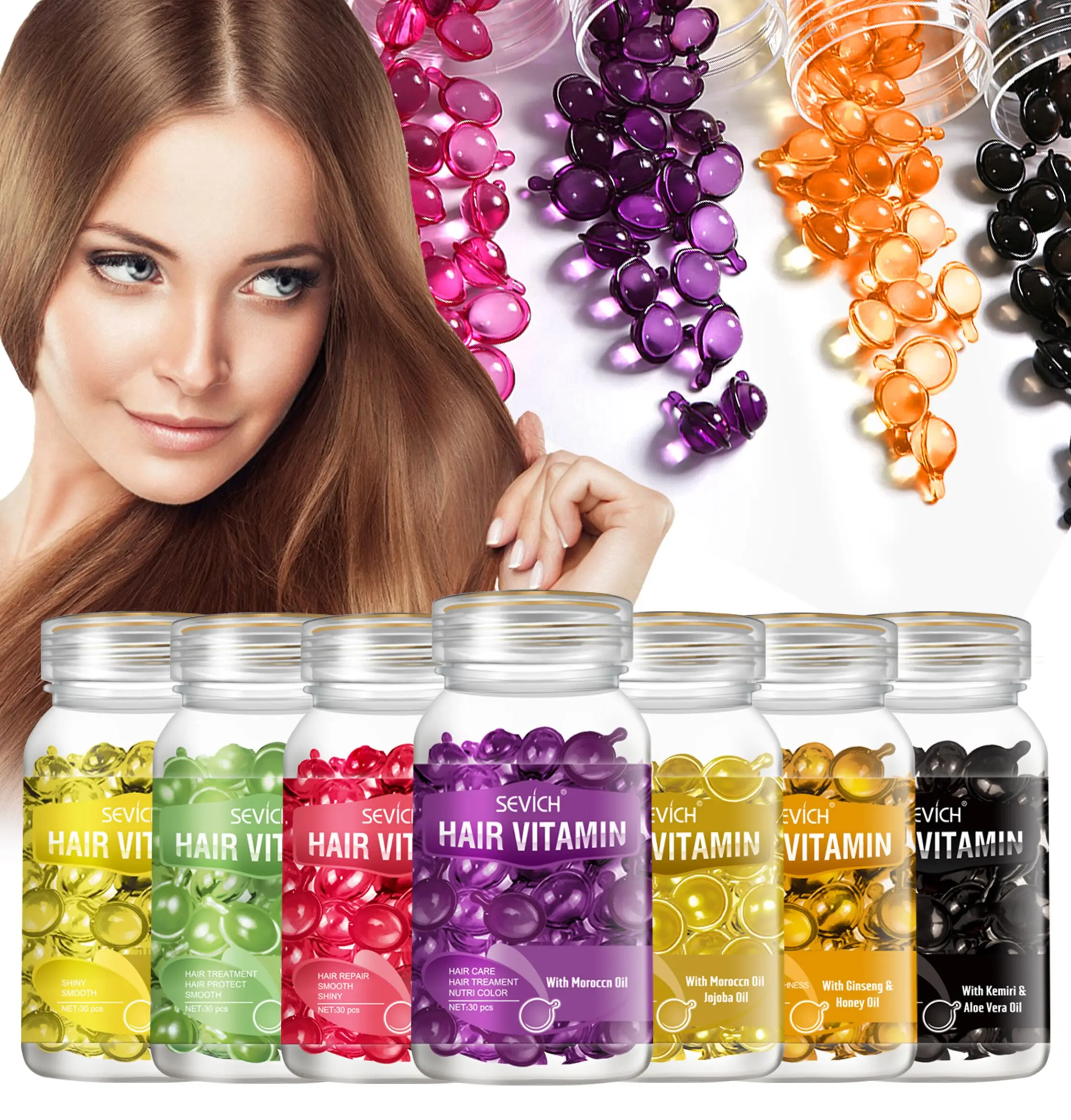 Fast Moisturizing Hair Vitamin Capsule 30pcs/bottle Sevich Smoothing