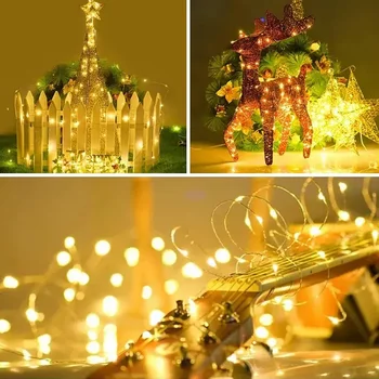 LED Solar Light Outdoor Garden Fairy String Light Led Twinkle Waterproof Lamp for Christmas Patio Tree Party 6m/12m/23m/33m 5