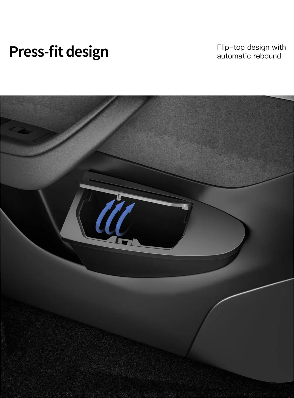 For Tesla Model 3 Y Highland Juniper ABS Car Door Trash Can Storage Box Waterpr