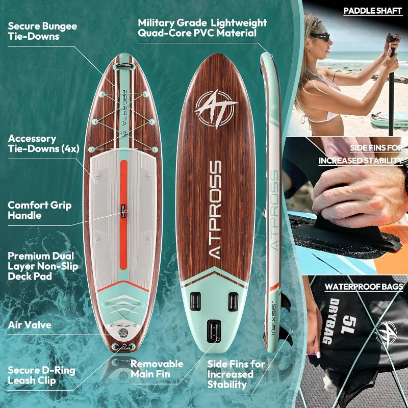 Inflatable Paddleboard | Extra Wide 5