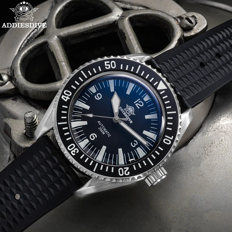 ADDIESDIVE NEW 40mm Mechanical Men's Watch Sapphire Glass 316L Stainless Steel 200M Diver BGW9 Super Luminous Automatic Watches
