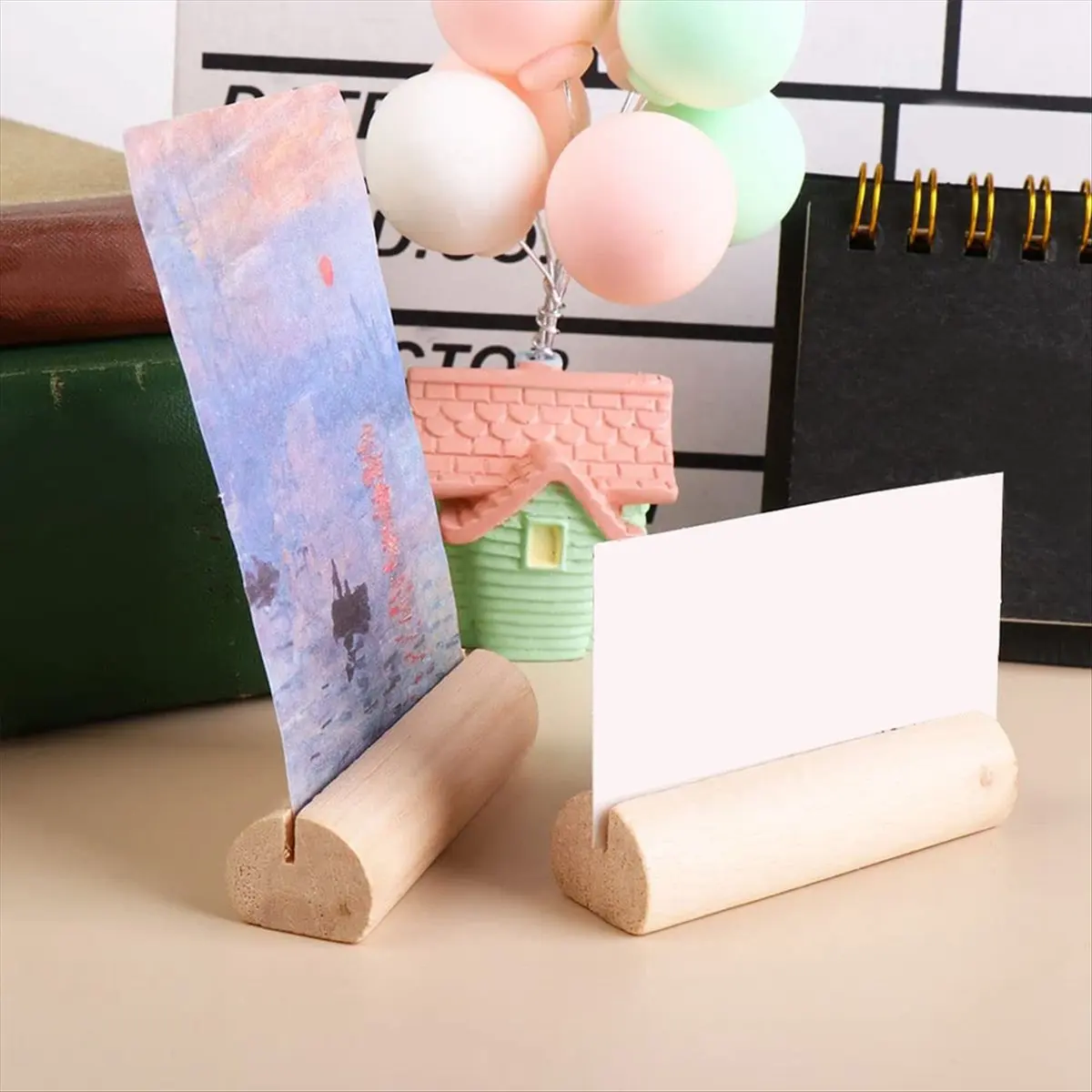 T64C 20PCS 나무 좌석 카드 홀더 나무 테이블 번호 스탠드 웨딩 사인 러스틱 메시지 이름 표시대